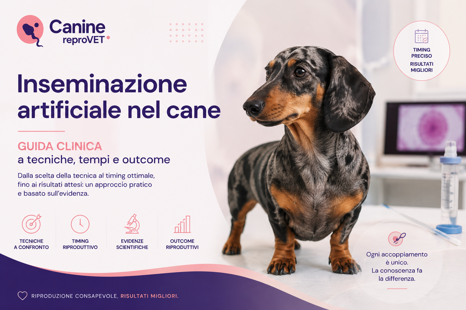Inseminazione artificiale nel cane: guida clinica a tecniche, tempi e outcome.
