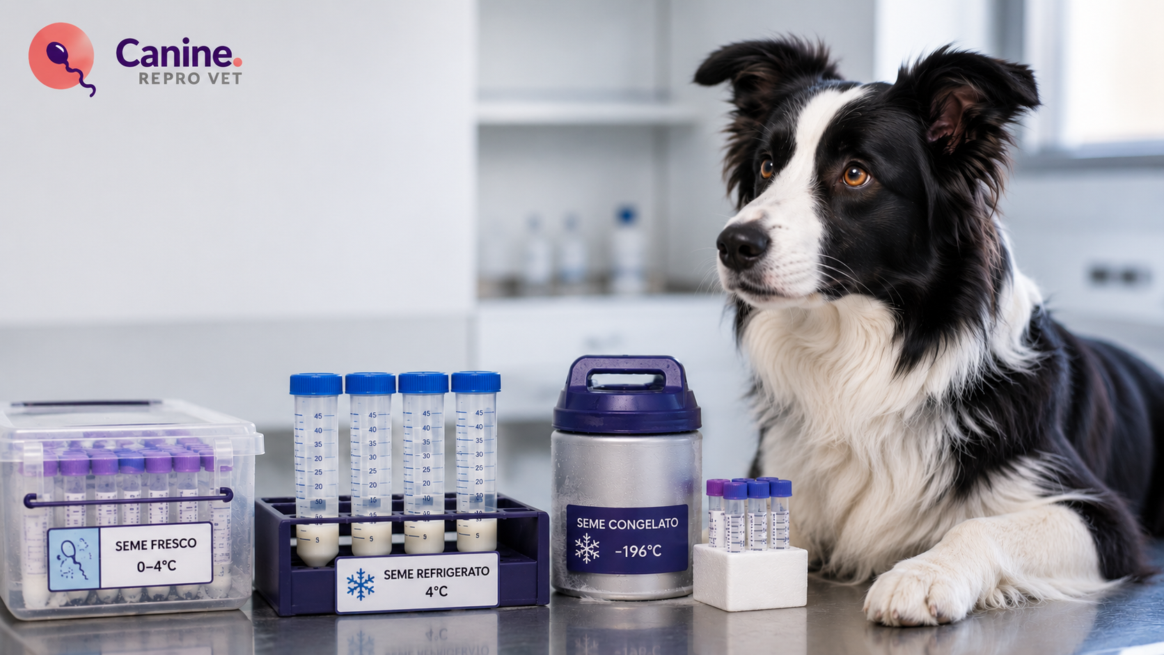 Seme fresco, refrigerato e congelato nel cane: differenze, gestione e timing