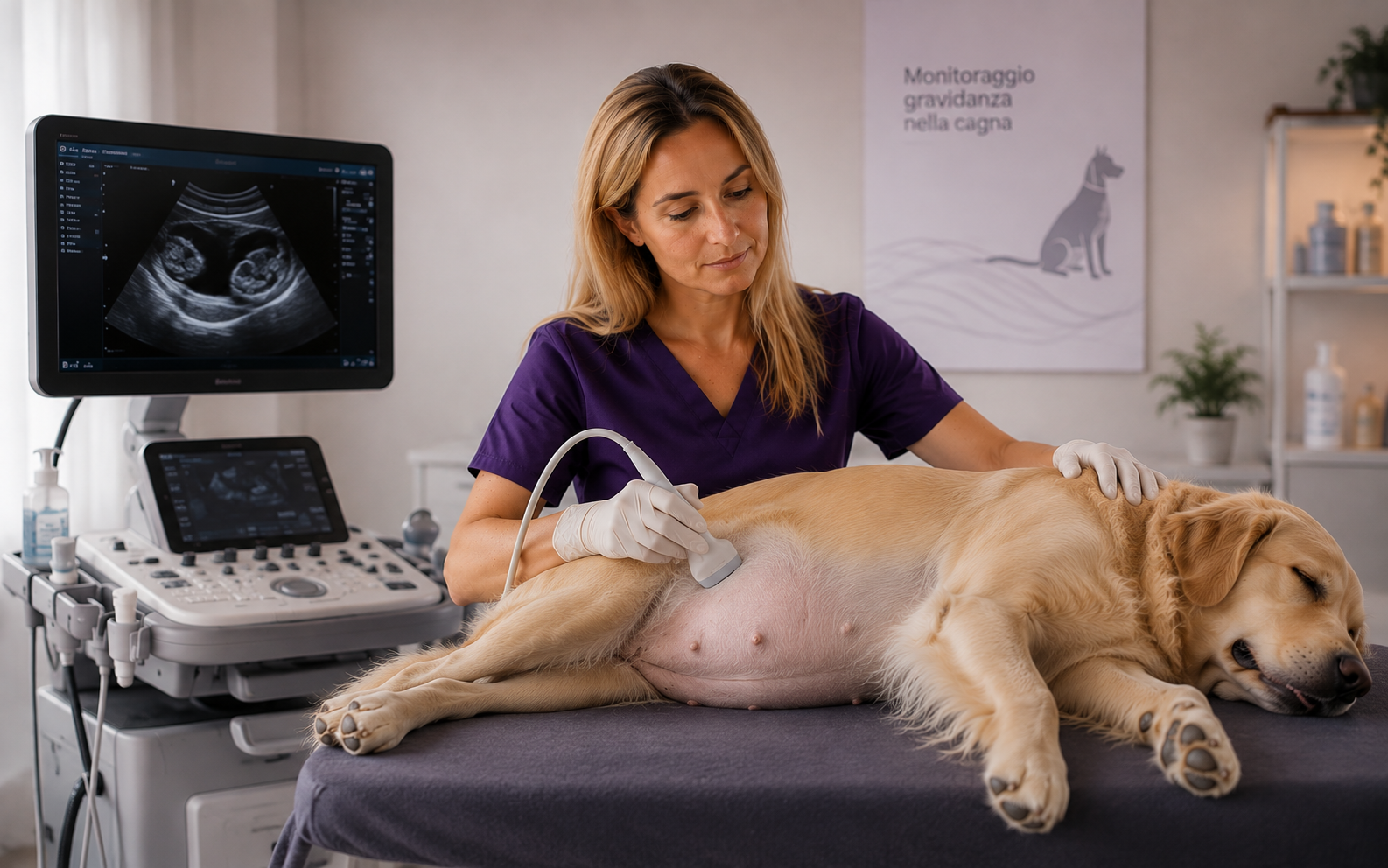 Immagine di supporto – Monitoraggio della Gravidanza nella Cagna